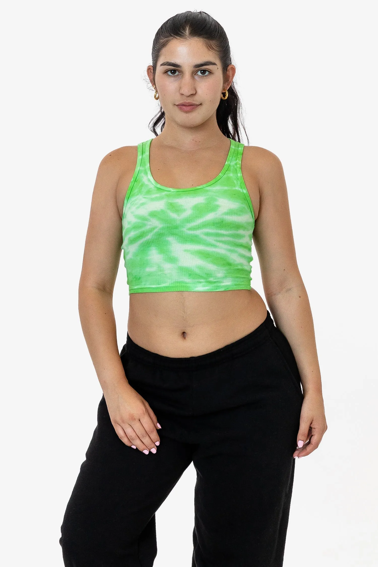 21308TD - Tie Dye 2x1 Crop Tank