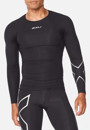 2XU  Core Compression L/S Top Mens Black/Silver