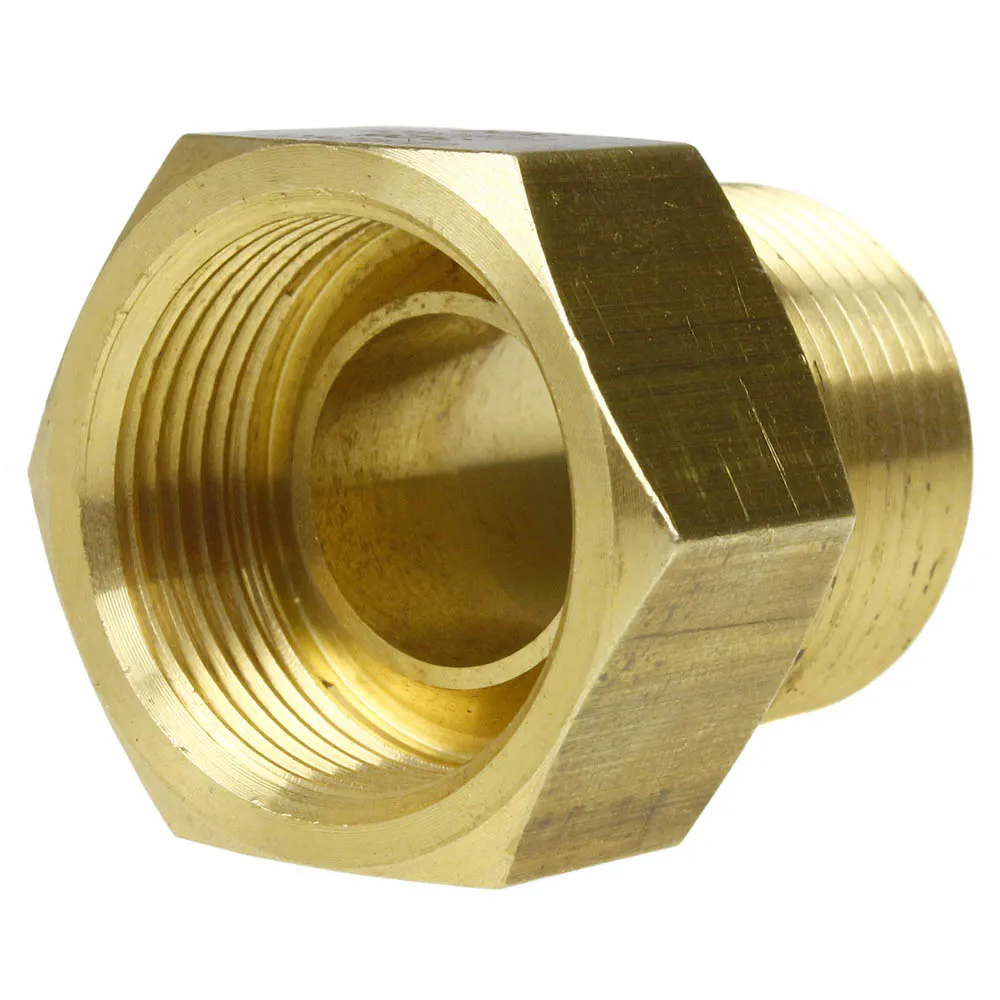 3/4" x 3/4" Female Inverted Flare x Male NPTF Adapter Solid Yellow Brass 202JJ