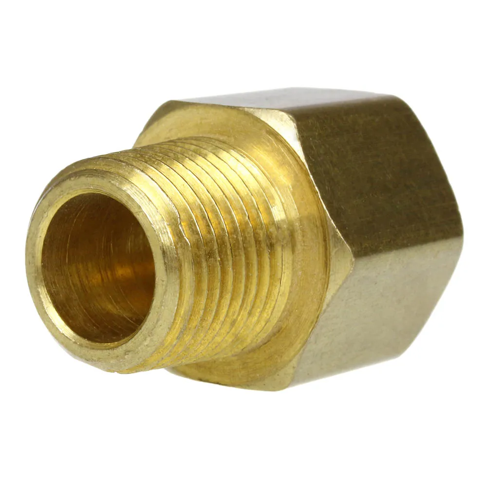 3/8" x 3/8" Female NPTF x Male NPTF Solid Brass Extension Adapter Pipe Fitting