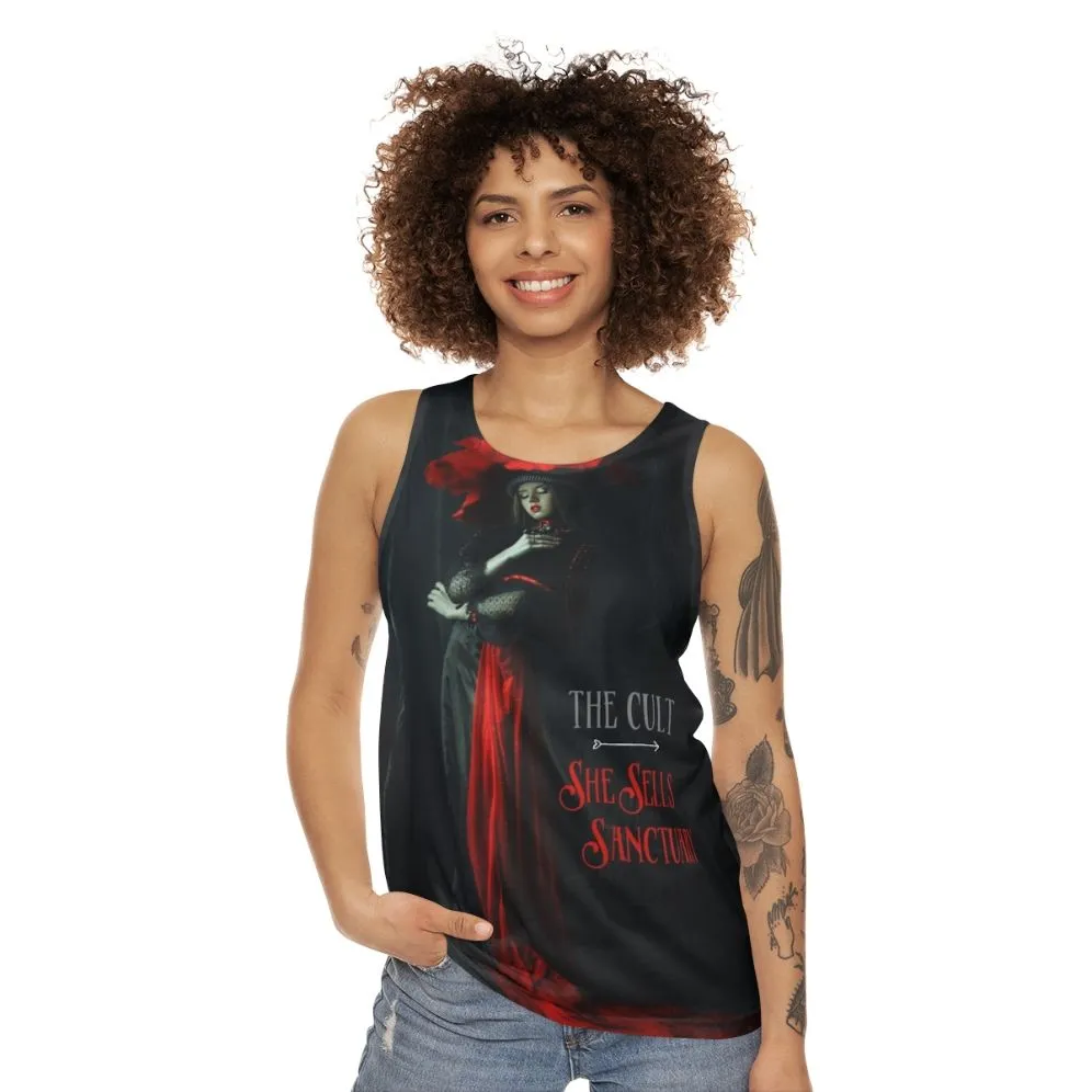 80s Rock Unisex Tank Top: "She Sells Sanctuary" by The Cult