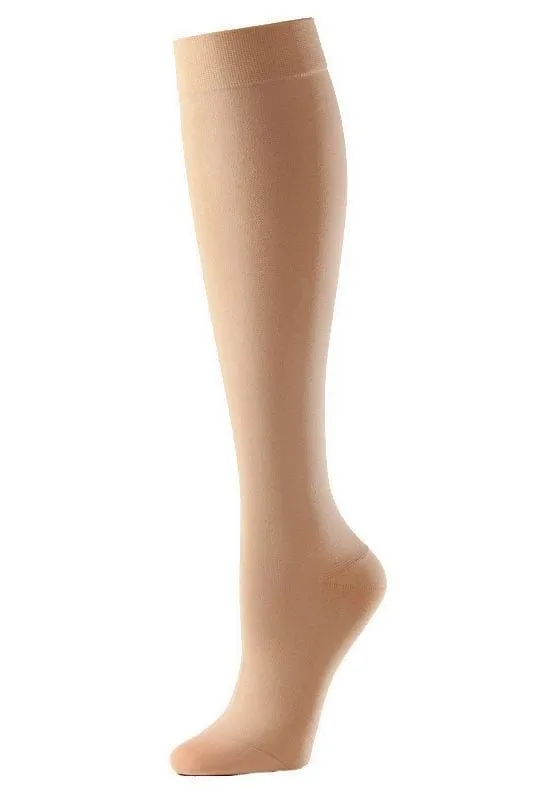 Actilymph Class 2 Standard Below Knee Closed Toe Compression Stockings Medium Sand