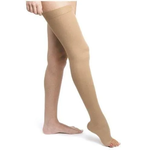 ActiLymph Class 2 Thigh Length Compression Stockings Black Small  Open Toe