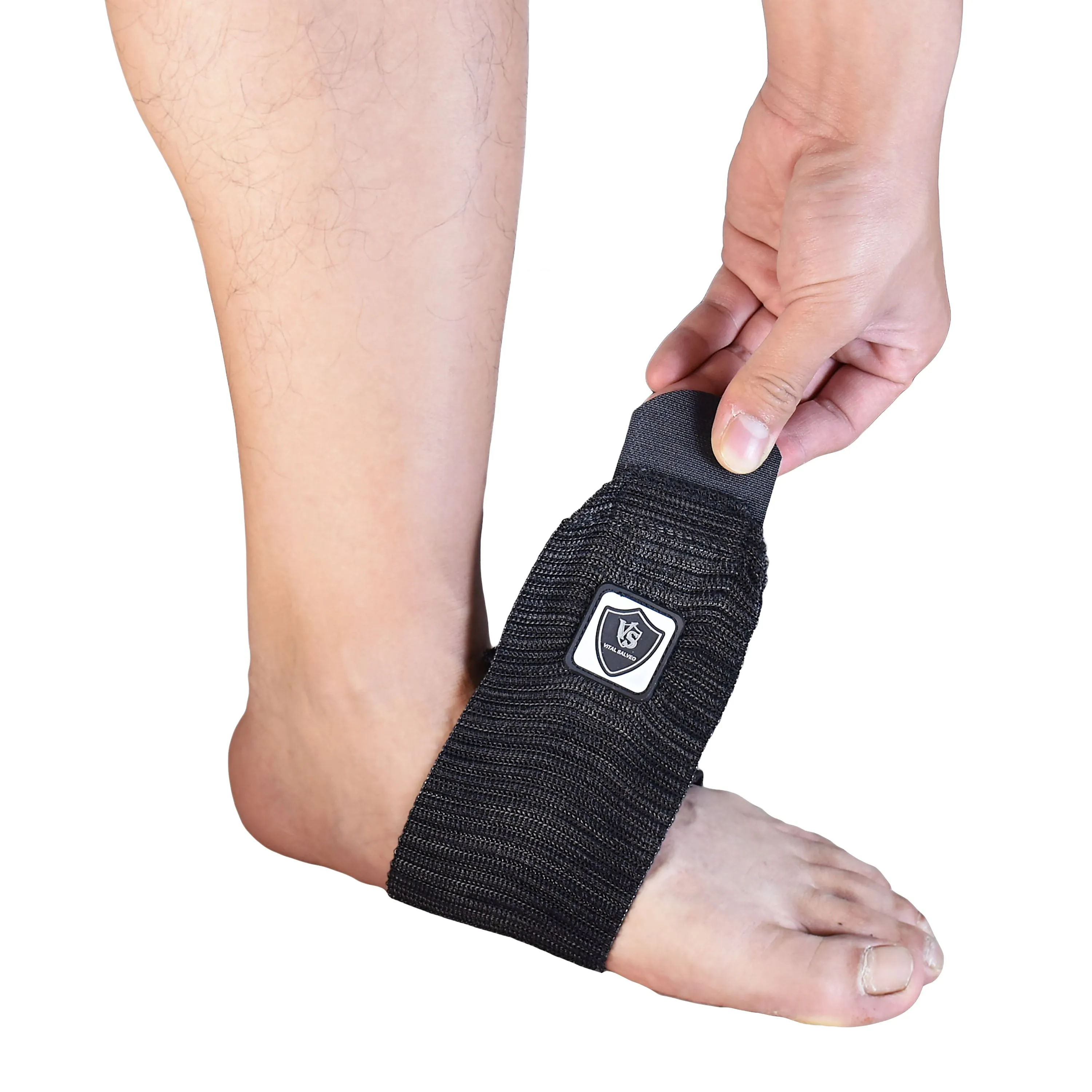 Adjustable Elastic Compression Arch Support Bandage Wraps (Pair)-3"* 11.5"