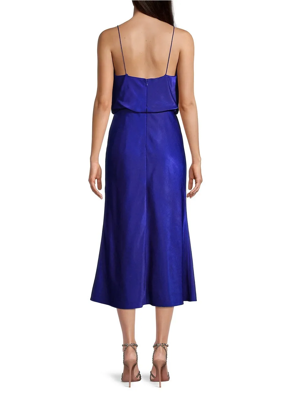 Aidan by Aidan Mattox Satin Cowlneck Slip Dress