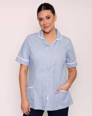 Alcott Ladies Healthcare Tunic - Blue / White Stripe