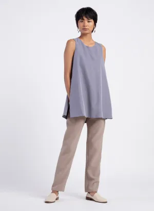 Alpinia Overlap Side Tunic Top - Lilac