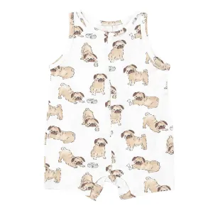 Angel Dear Sleeveless Shortie Romper Pugs