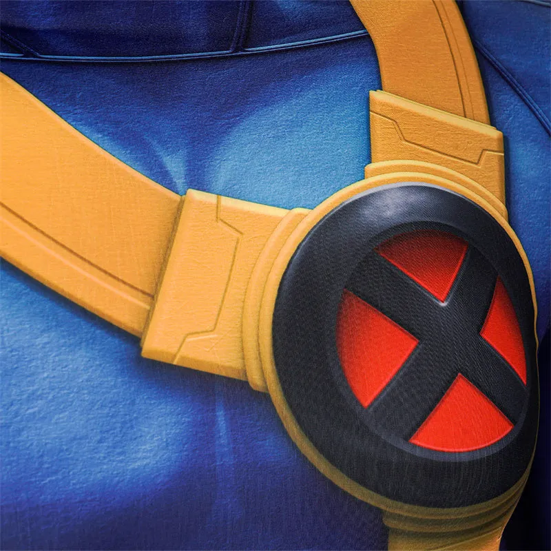 Animed X-men Cyclops Cosplay Costume Superhero Scott Summers Jumpsuit Halloween Carnival Suit