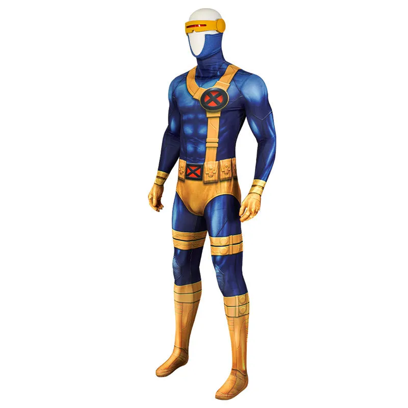 Animed X-men Cyclops Cosplay Costume Superhero Scott Summers Jumpsuit Halloween Carnival Suit