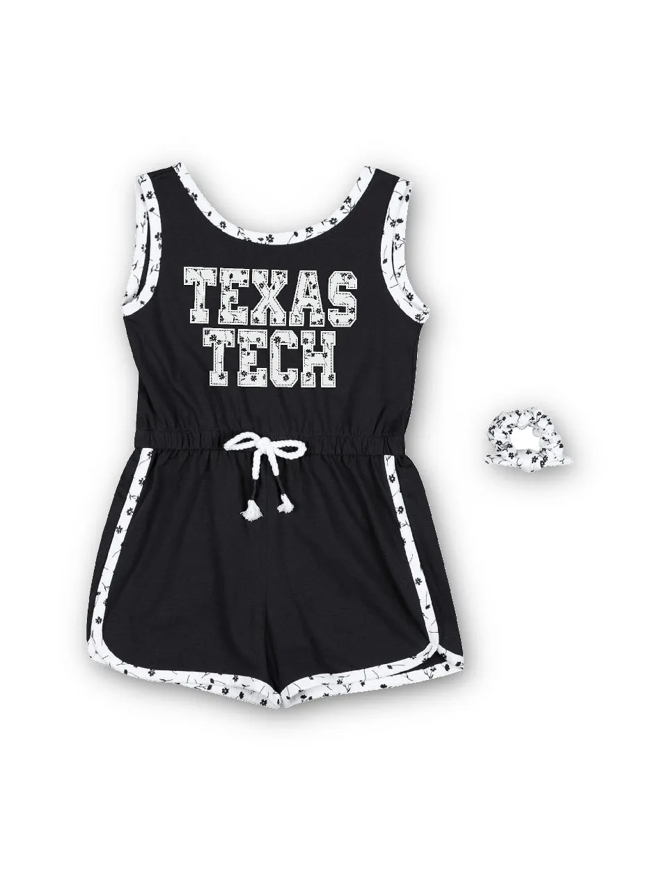 Arena Texas Tech "Scoops Ahoy" Toddler Girls' Romper with Matching Scrunchie