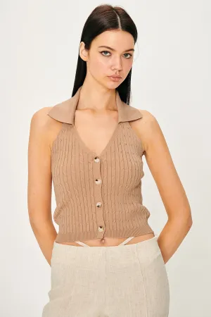 Avery Knitted Halter Neck Top