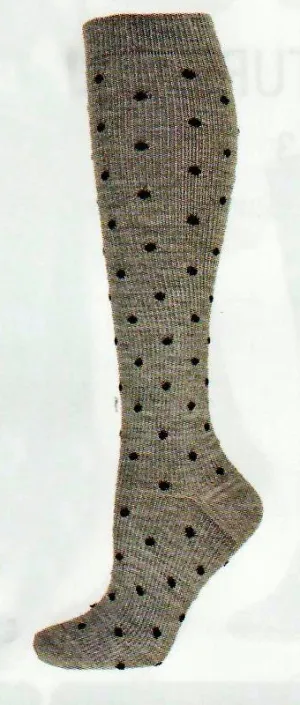 b. ella Womens NAPLES Compression PIN DOT Merino Socks