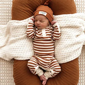 Biscuit | Organic Stripe Growsuit