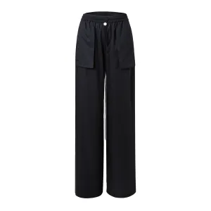 Black Cargo Wide-leg Trousers