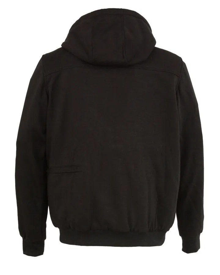 Black Men’s Zipper Front Heated Hoodie