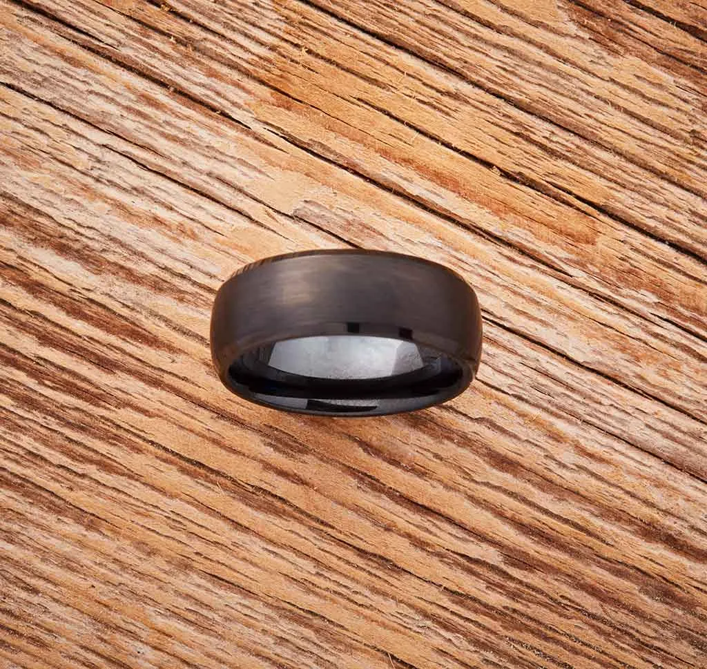 Black Tungsten Ring - Minimalist