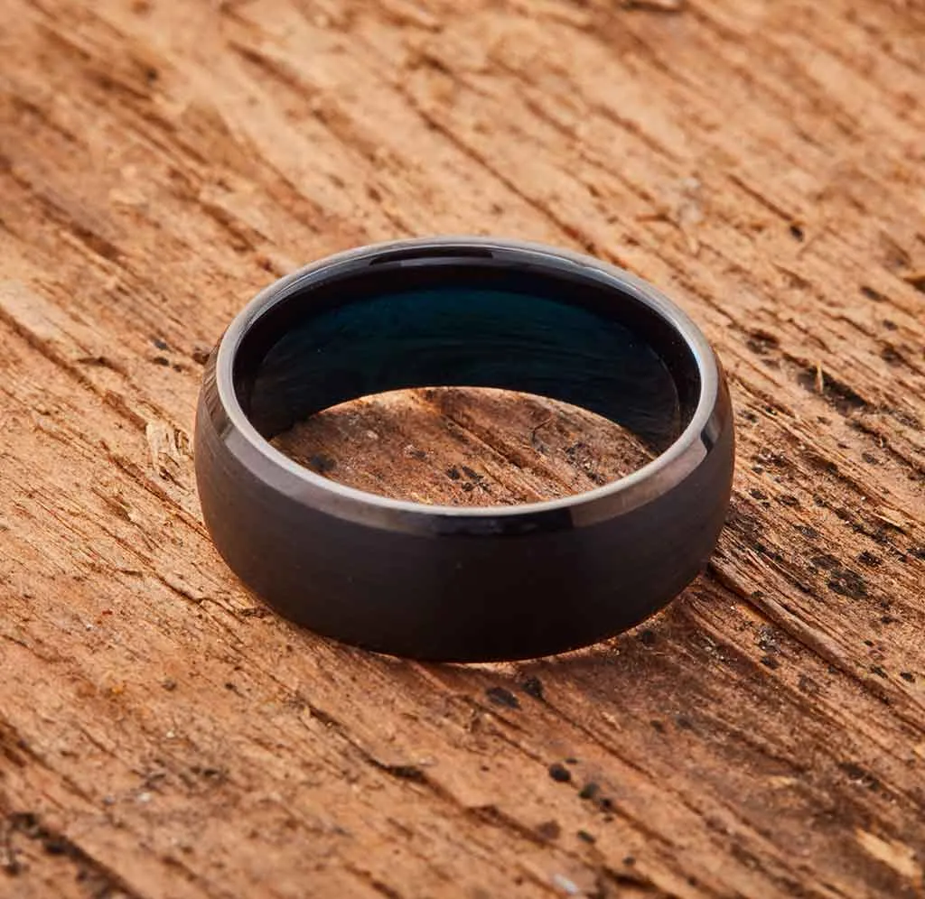 Black Tungsten Ring - Minimalist