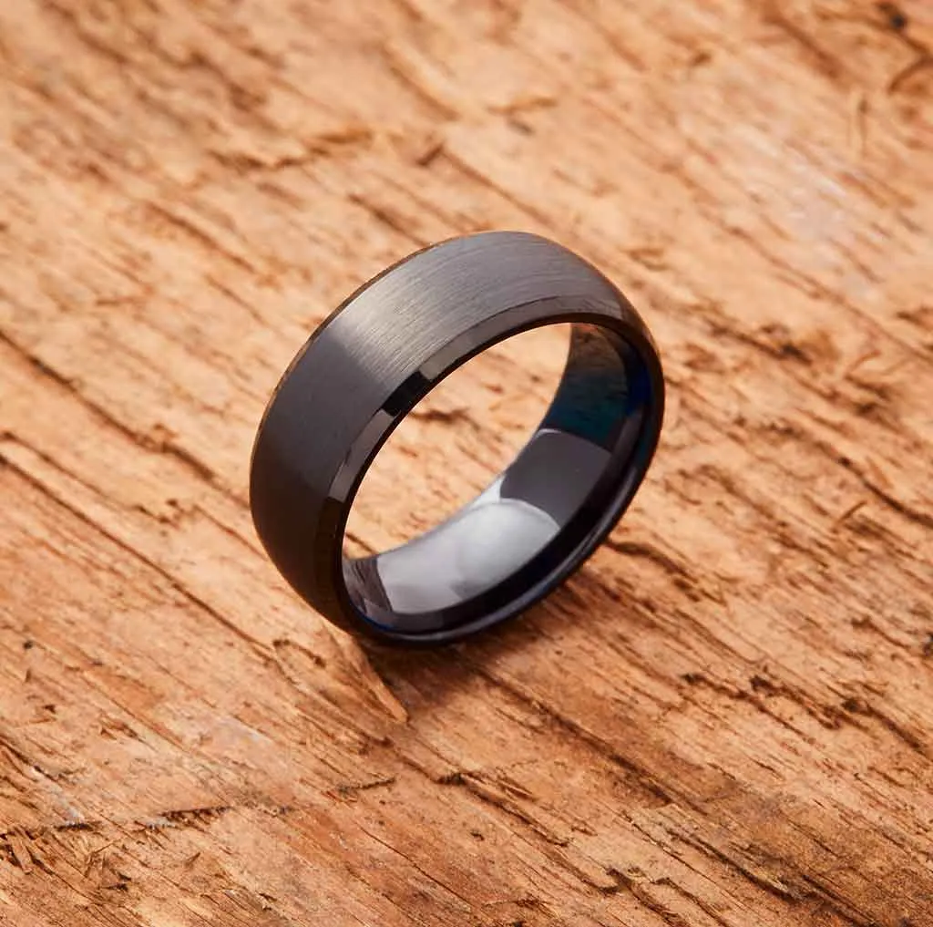 Black Tungsten Ring - Minimalist