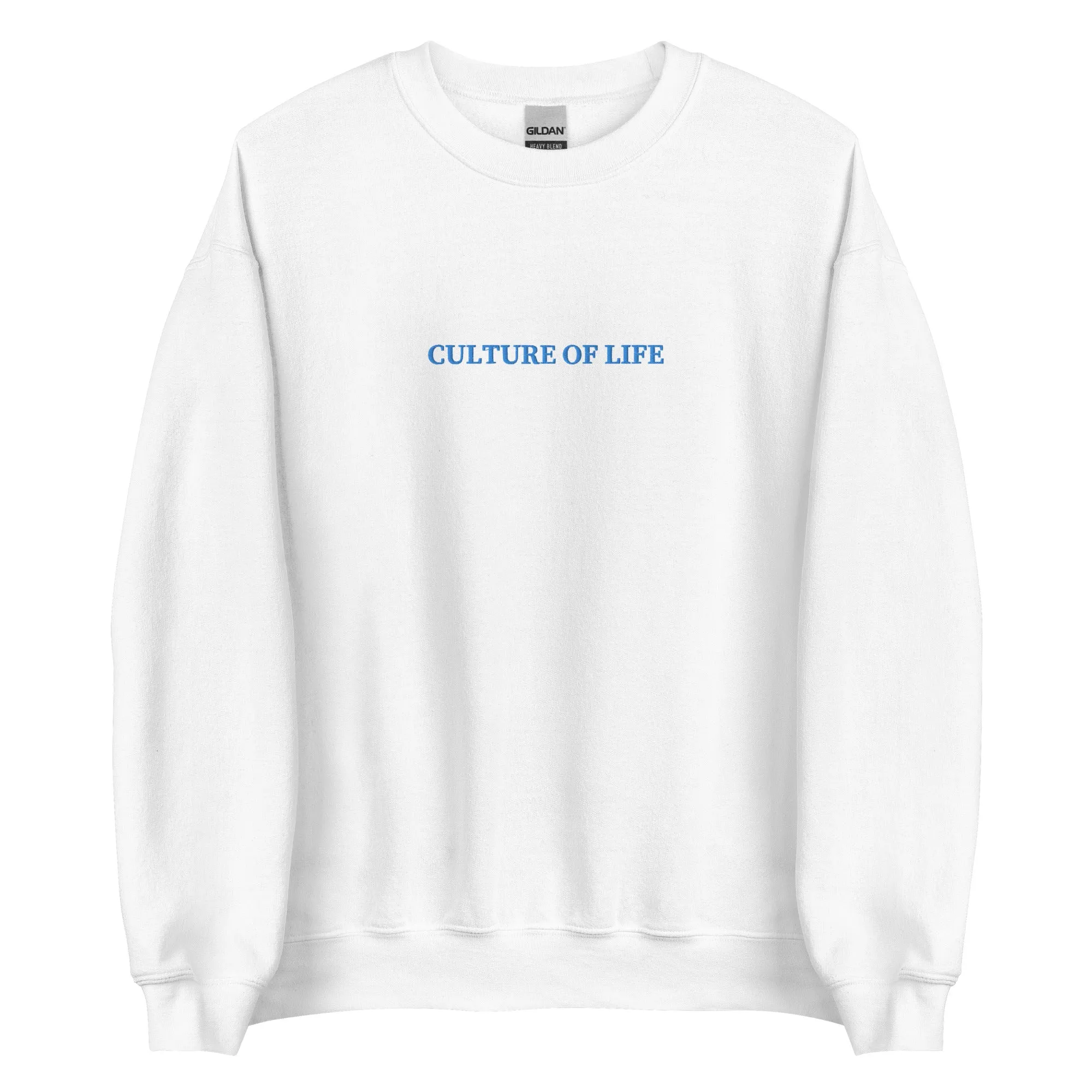 Blue Embroidered Culture of Life Sweatshirt