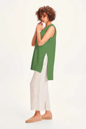 Blusbar Vest With V-Neck Long Grasshopper