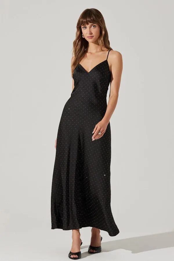 Bonney Rhinestone Maxi Slip Dress