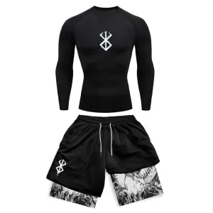 BOS X SKULLS BLACK LONG RASH BUNDLE FIT