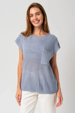 BOXY FRONT POUCH POCKET SWEATER TOP