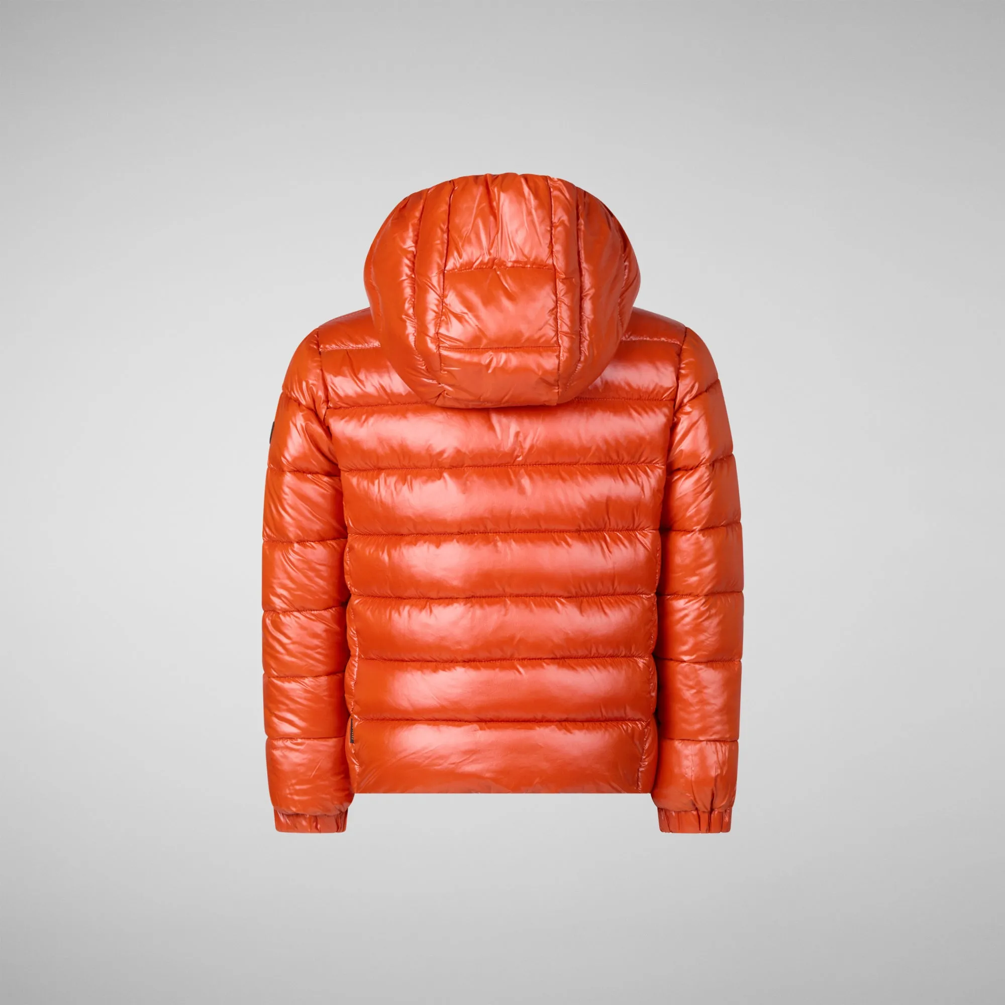 Boys' animal free puffer jacket Niles in maple orange