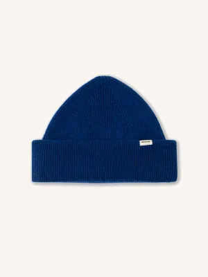 Braemar Beanie in Cobalt Lambswool