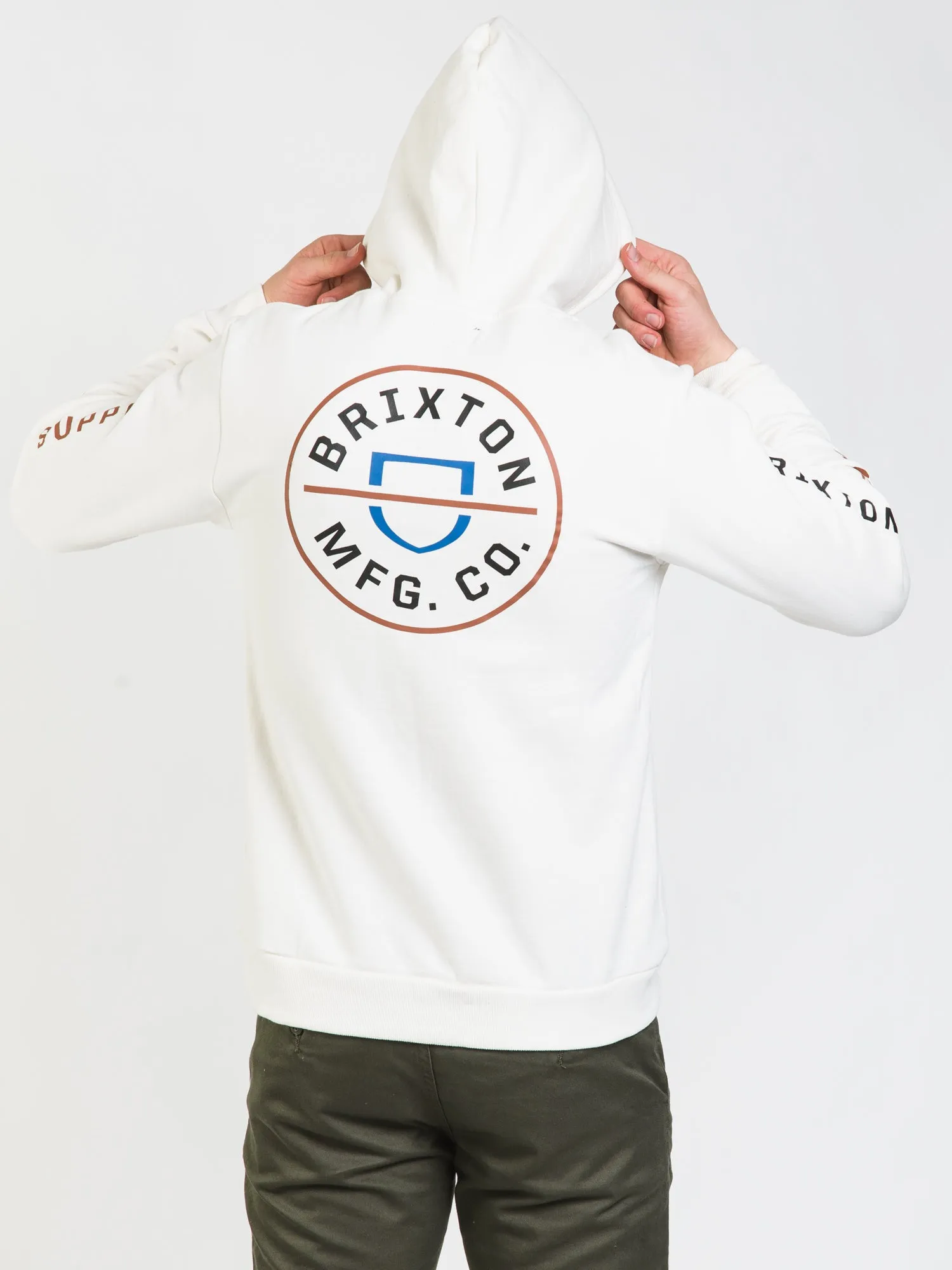 BRIXTON CREST PULLOVER HOODIE - CLEARANCE