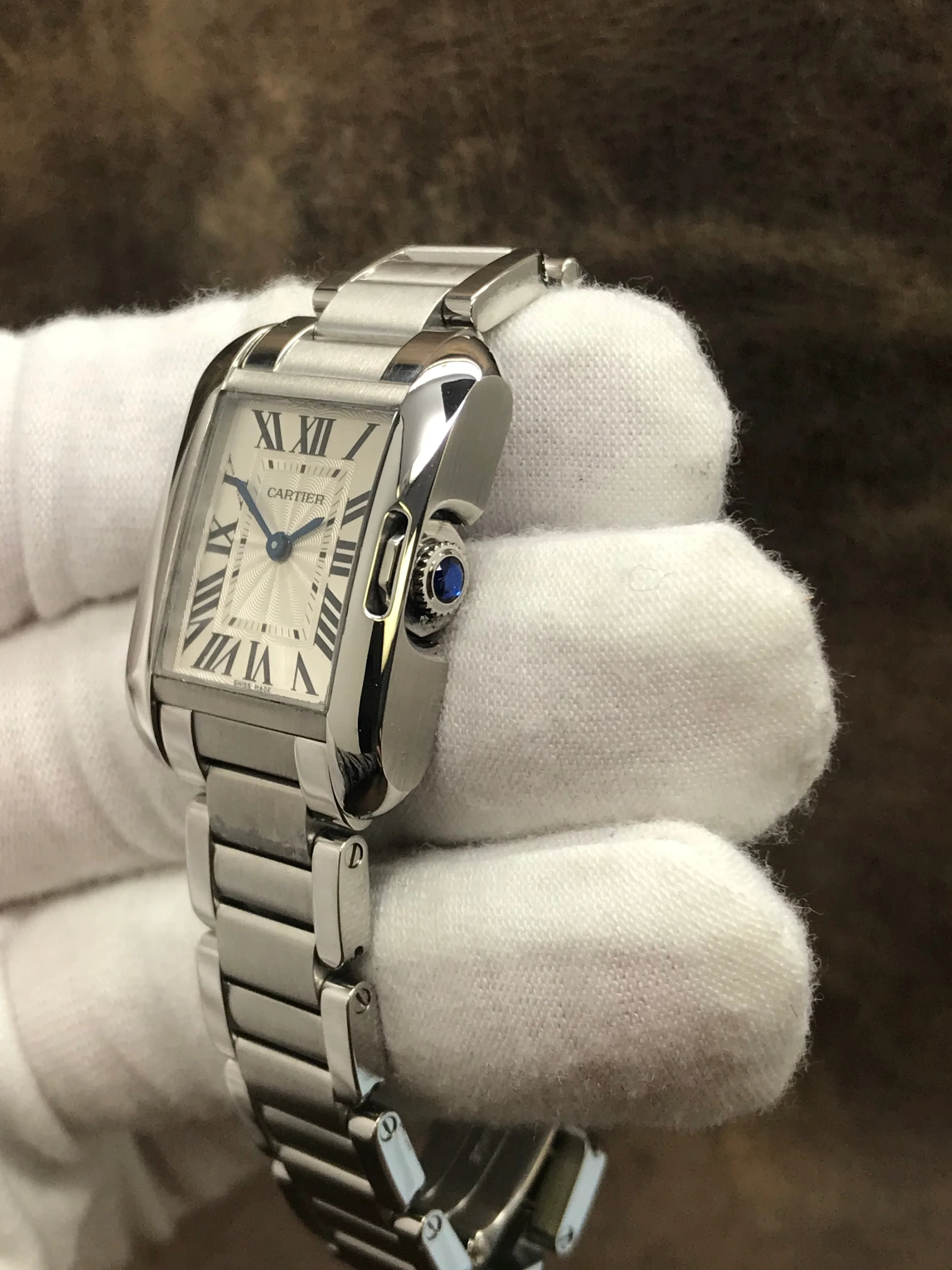 Cartier Tank Anglaise W5310022/3485 Silver Dial Quartz Women's Watch