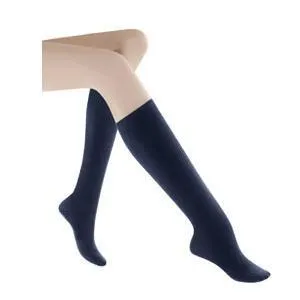 Casual Cotton Socks For Women, Calf, 15-20, Size B, Navy