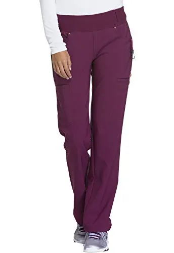 Cherokee CK002 Women's Iflex Mid Rise Straight Leg Pull-on Pant