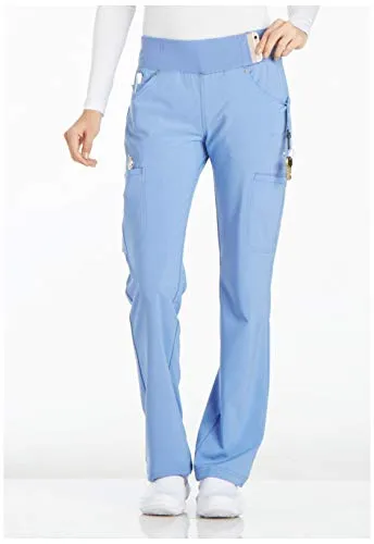 Cherokee CK002 Women's Iflex Mid Rise Straight Leg Pull-on Pant