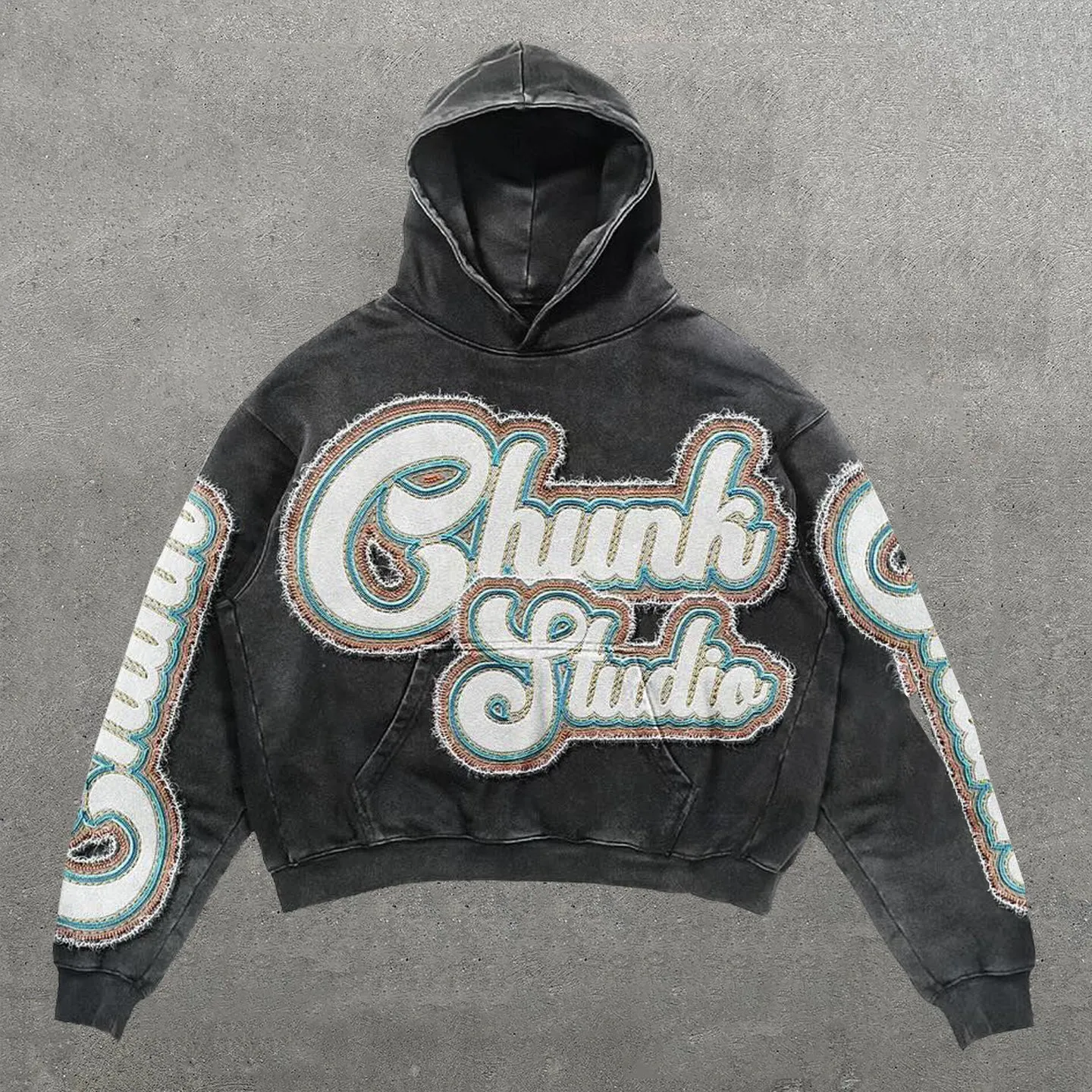 Chunk Studie Print Long Sleeve Hoodies