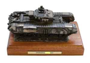 Churchill Tank Cold Cast Bronze Military Statue