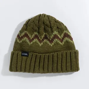 Coal Meadows Nordic Sweater Beanie Olive/Brown