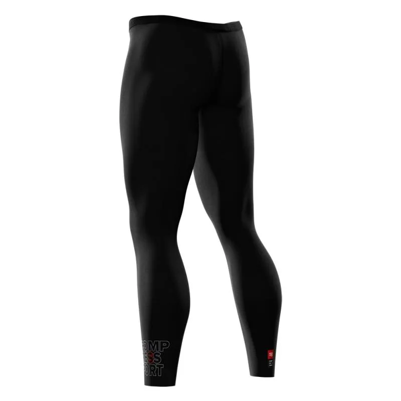 COMPRESSPORT UNISEX RUNNING UNDER CONTROL FULL TIGHTS-BLACK (LGRUN-99)