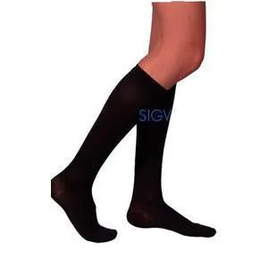 Cotton Comfort Men's Knee-High Compression Stockings Medium Long, Navy