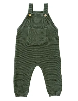 Cotton Sweater Romper- Olive