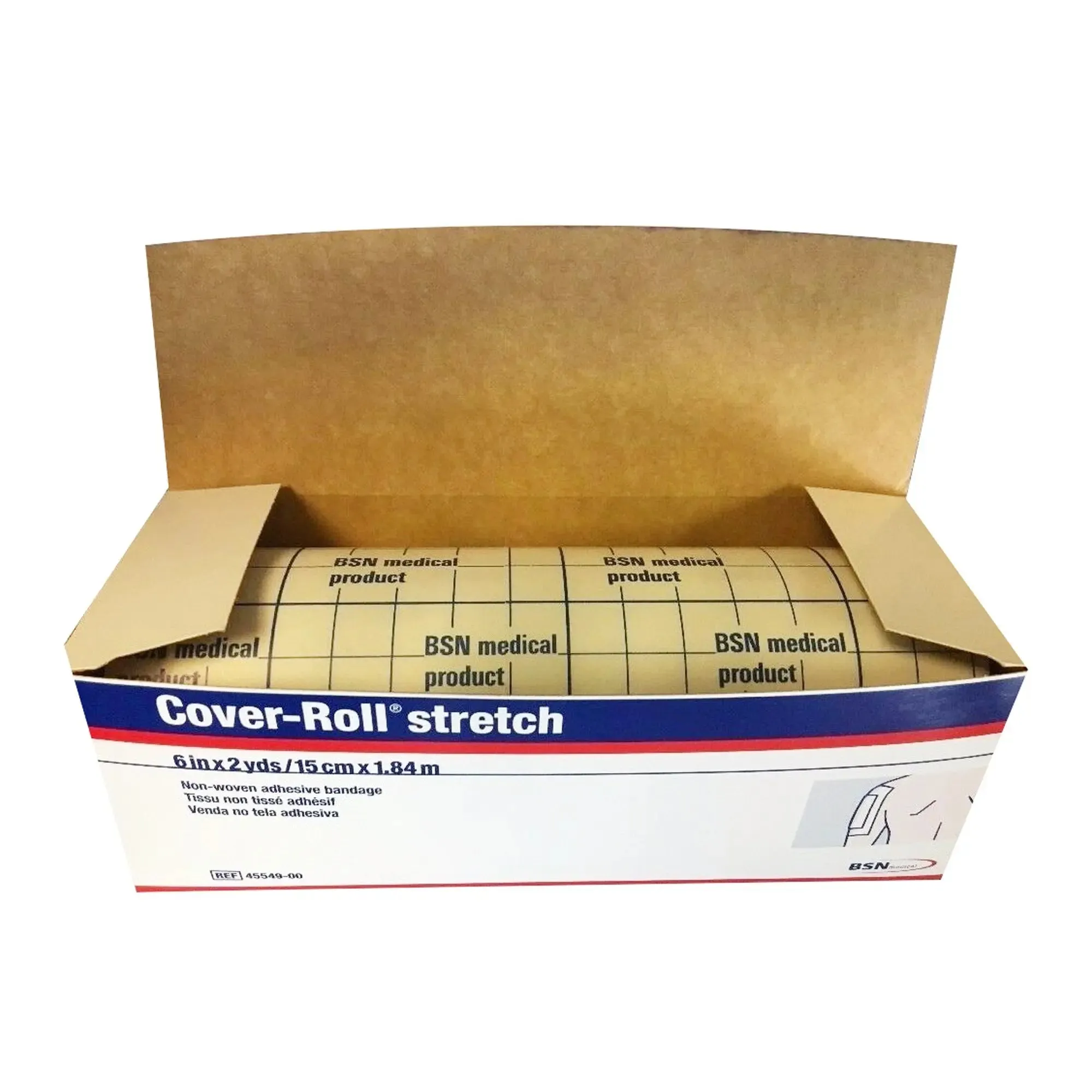 Cover-Roll® Stretch Nonwoven Polyester Dressing Retention Tape, 6 Inch x 2 Yard, White