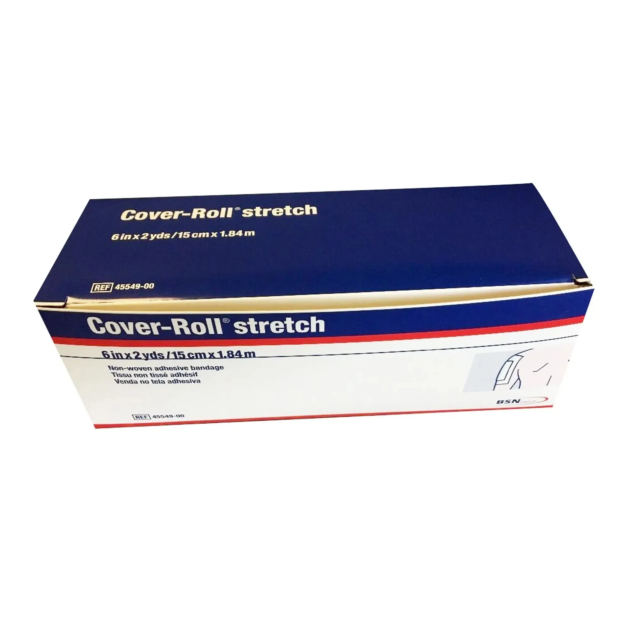 Cover-Roll® Stretch Nonwoven Polyester Dressing Retention Tape, 6 Inch x 2 Yard, White