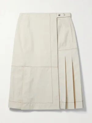 Cream pleated skirt