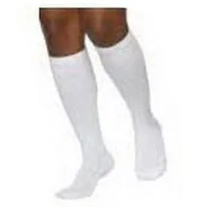 Cushioned Cotton,Calf,20-30,Med,Long,Mens,White