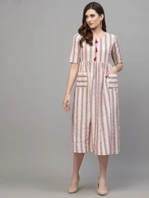 DRESS - Women Woven-Design Ethnic Dress