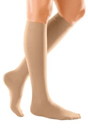 Duomed Soft Class 1 Compression Stockings Closed Toe Below Knee Sand Small