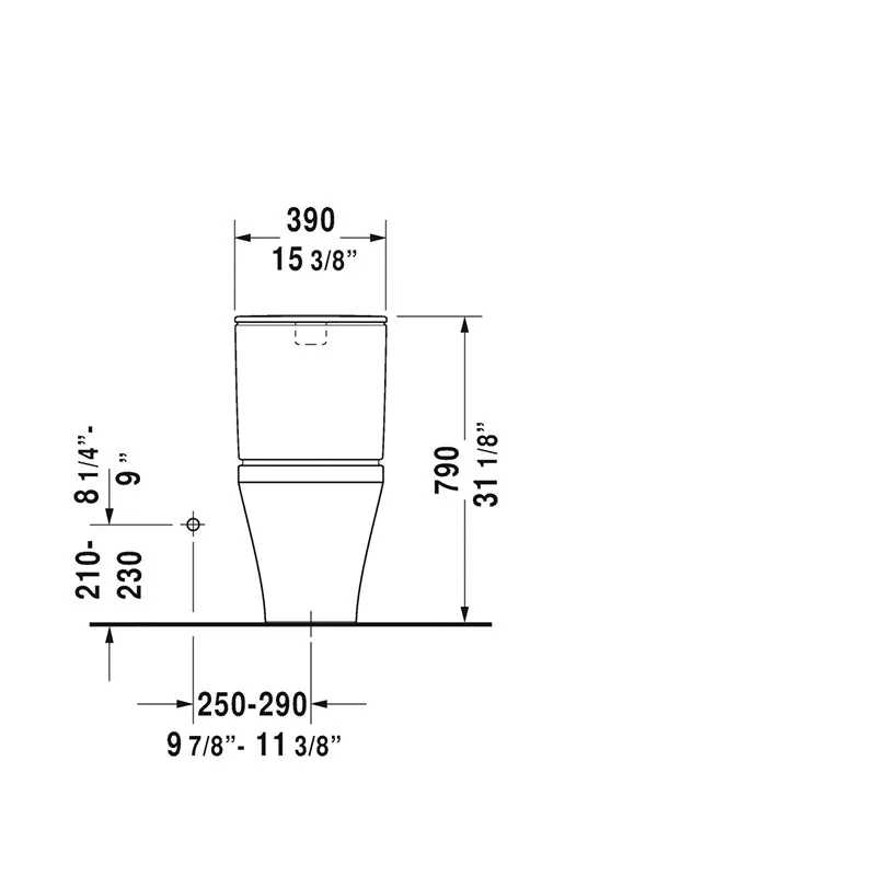 DuraStyle 1.32 gpf & 0.92 gpf Dual-Flush Two-Piece Toilet in White