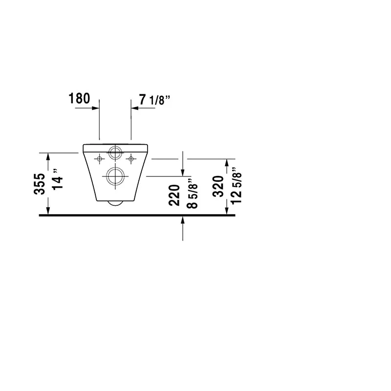 DuraStyle Elongated 1.6 gpf & 0.8 gpf Dual-Flush Wall Mount Toilet in White