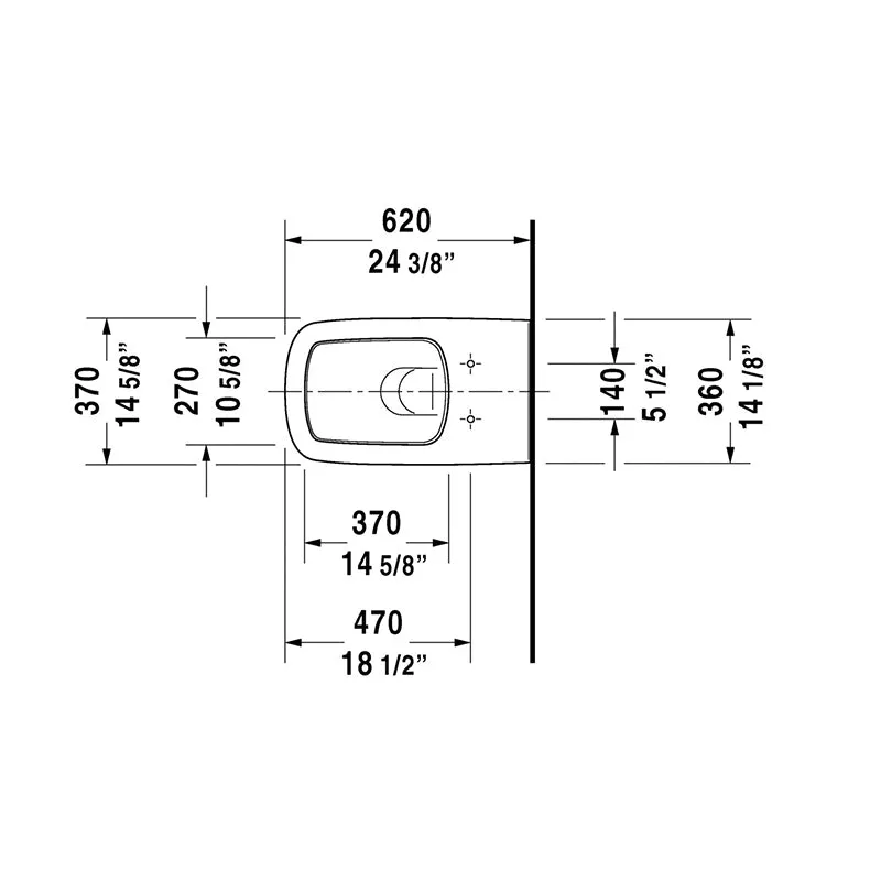 DuraStyle Elongated 1.6 gpf & 0.8 gpf Dual-Flush Wall Mount Toilet in White